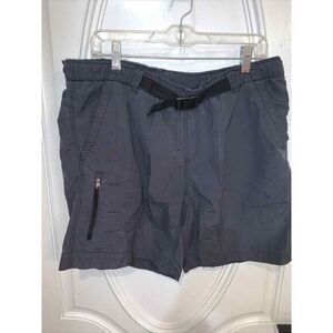 Koppen Shorts Mens 38 Blue Plaid Cargo Pockets Cotton Poly Casual Normcore Logo